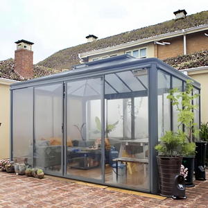 <span class=keywords><strong>Cerramiento</strong></span> de Patio con Techo Plano Aislado e Impermeable, Extensión de Jardín con Vidrio Templado - Product Image 6
