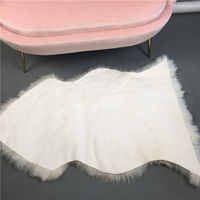 Tapis en fourrure de mouton entier pour lit, vente en gros