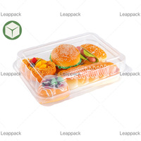 Récipient alimentaire en plastique transparent de qualité alimentaire Boîte d'emballage de fruits rectangulaire Biscuit Sushi Tarte Pain Gâteau Boîte