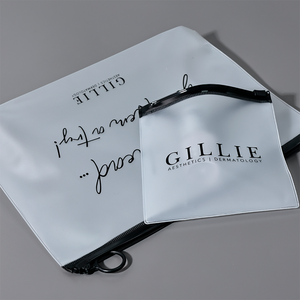 Портативная прочная матовая верхняя сумка на молнии из ПВХ для хранения с логотипом на заказ для упаковки носков нижнего белья зарядный кабель для хранения ювелирных изделий - Product Image 2