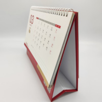 Calendrier de bureau Triangle personnalisé de haute qualité imprimé Logo calendrier mural horloge de Table utiliser du papier de l'usine d'impression