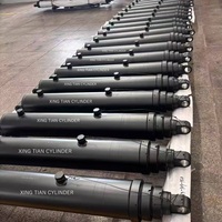 Vérin télescopique hydraulique en acier avec tige chromée dure, différentes tailles de tiges (3"-9.375"), course maximale de 1500 mm, longueur totale de 5 [unités de mesure à préciser]