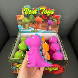 Jouets Squishy Dinosaures 4 Couleurs, 12 Pièces/Boîte, Remplis de Sable, Modulables, Jouets Anti-Stress pour Adultes, Cadeaux pour Enfants - Product Image 2