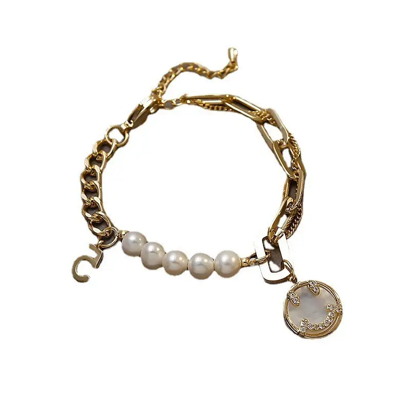 Bracelet visage heureux Sens du design avancé Bracelet Bestie Bijoux à main rétro simples S146