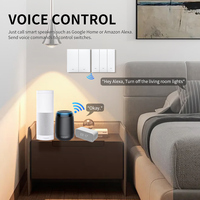 Interruptor de Pared Táctil Inteligente WiFi RF433 Hz con Control Remoto, Compatible con Alexa, Función de Temporizador, Botón Pulsador de 2 Vías