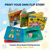 Service d'impression de livres d'histoires personnalisés à rabats, livre interactif pour enfants en couleur, livre d'histoires pour enfants avec rabats, conception personnalisée