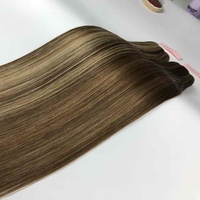 Extensions de cheveux à trame machine double trame Remy 100% cheveux humains colorés cousus à la machine
