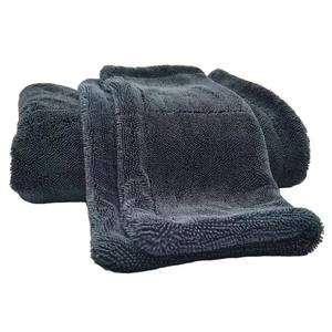 Chiffons microfibres 1200 g/m² pour l'entretien automobile, serviettes de detailing auto à séchage rapide pour lavage et nettoyage, séchage à boucles torsadées - Product Image 1