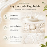 Nettoyant visage au lait Likeya, nettoyage et élimination des points noirs, contrôle du sébum, élimination de l'acné, lavage du visage blanchissant