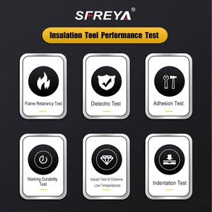 Ensemble <span class=keywords><strong>d</strong></span>'outils isolés moulés par injection SFREYA S688 68 pièces VDE 1000V, jeu de douilles 3/8 pouces, kit de réparation pour électricien travaillant sous tension - Product Image 4