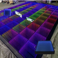 Projecteurs portables pour événements 15W RGBW IP55, éclairage de scène DJ, lumière de fête RGB, miroir infini 3D LED pour piste de danse