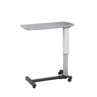 Table de chevet réglable supérieure mobile d'ABS au-dessus de la table de lit avec des roues pour l'hôpital