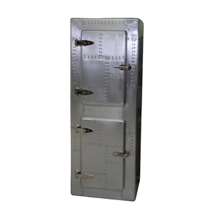 เฟอร์นิเจอร์การบิน ตู้หนังสืออลูมิเนียม ตู้หนังสือตกแต่งศิลปะ ตู้หนังสือ นักบินเครื่องบินขัดเงา ตู้ 2 ประตู ของตกแต่งบ้าน - Product Image 2