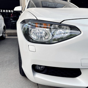 Autocollants pour phares, texture en Fiber de carbone noir piano, pour Bmw série 1 F20 F21 2011 2014, Modification extérieure - Product Image 3