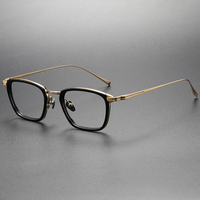Monture de lunettes en titane pur 2024, monture de lunettes optiques carrée pour hommes, myopie, lunettes de prescription, monture de lunettes de luxe pour femmes, petite lunette KJ-24