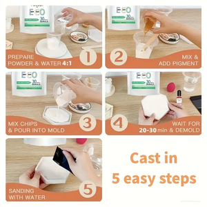 La polvere di gesso Multi-specificazione è di alta resistenza e senza bolle e viene utilizzata per kit di fusione, gioielli e artigianato fai da te - Product Image 2