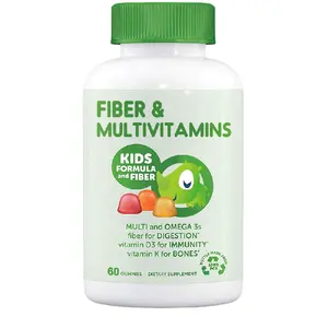 China Fabriek Multivitamine Vezel Vitamine C D3 Zink 3 Visolie Kinderen Vezel Prebiotische Gummies Voor Spijsvertering En Immuniteit