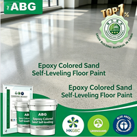 Peinture de sol autolissante époxy insonorisante avec sable coloré élastique et couche de sable absorbant les vibrations, époxy anti-bruit