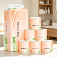 Papier toilette jetable soluble dans l'eau à prix d'usine en gros, rouleau de papier hygiénique pour usage quotidien