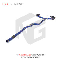 ING pour Mercedes Benz C300 W205 2.0T haute qualité W205 C300 échappement titane échappement valve silencieux Catback Valvetronic échappement