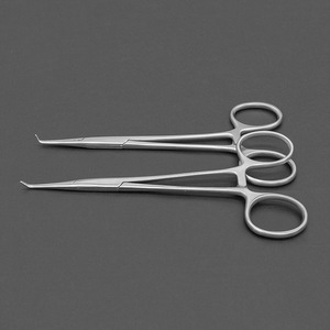 Yjianmei Pinces chirurgicales hémostatiques courbées à dents complètes pour la fixation tissulaire, instrument de ligature à angle droit, utilisation manuelle - Product Image 5