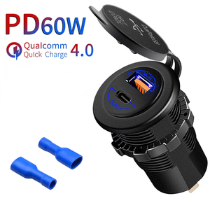 Prise de charge rapide QC3.0 USB + QC4.0 USB Type C PD 60W - Product Image 1