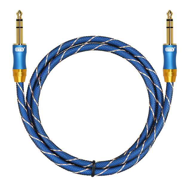 Mono 6.35mm 1/4 TS Audio Cable to 6.35mm Amplifier Guitar Speaker Cable 3ft