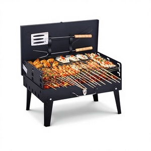 Parrilla de Barbacoa Plegable Multifuncional de Hierro para Exteriores Aurbrand, Superventas Transfronteriza, con Caja de Herramientas Integrada, Fácil de Transportar, para Comida Callejera - Product Image 1