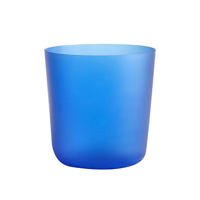 MEJOR proveedor Color azul Frecuencia esmerilada Cuenco de cristal Juego de 7 piezas para Zen espiritual