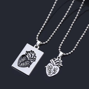 Coppia di Puzzle di moda collana cuore anatomico per le donne San Valentino regalo catena d'<span class=keywords><strong>oro</strong></span> ciondolo Collares - Product Image 2