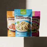 Emballage d'impression, emballage transparent en plastique pour boulettes, sacs pour aliments congelés, emballage congelé, pochette rétractable pour aliments congelés