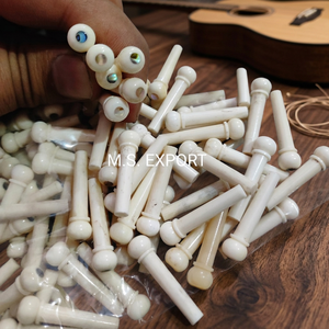 Venta al por mayor de 120 púas de guitarra MS0230 de abulón sin ranuras, blancas, tamaño personalizado, alta calidad, M.S EXPORT - Product Image 2