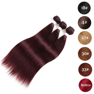 Extensions de Cheveux Naturels Bruts en Gros, 100% Alignés dans le Sens de la Cuticule, Couleur Rouge Bourgogne 99J, Lots avec Closure pour Tissage de Cheveux - Product Image 2