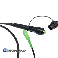 Cable de Conexión FTTH Preterminado SC/APC, Cable de Fibra Óptica Monomodo G657A2 LSZH de 5.0mm, 5 Metros, Negro