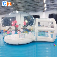 Clair led ballon extérieur air log cabane maison camping transparent igloo dôme clair bulle tente