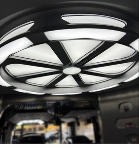 Ventilador Turbo Personalizable con Luz, Estilo Tecnológico, Fondo de Hierro Forjado, Decoración Metálica para Bares y KTV - Product Image 4