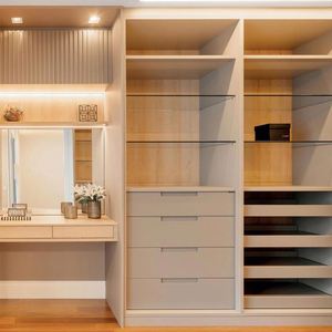 Armoire de haute qualité, imperméable, style moderne minimaliste, en bois, multi-espaces de rangement, dressing - Product Image 4