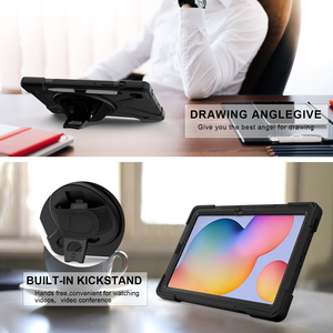 Étui pour <span class=keywords><strong>tablette</strong></span> <span class=keywords><strong>Samsung</strong></span> Galaxy Tab <span class=keywords><strong>S6</strong></span> <span class=keywords><strong>Lite</strong></span> de 10.4 pouces, avec épaule à main, lanière d'épaule et porte-crayon, P610/P615 - Product Image 3