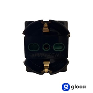 Adaptador Gloca Schuko de 3 Tomas, 16A, Enchufe Negro, Estándar Italiano, 230V, Plástico - Product Image 5