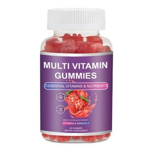 ויטמינים גומי בטעם תות, תמיכה בחיסון ובלעיה, ויטמינים C, D, E, B6, <span class=keywords><strong>B12</strong></span> ומינרלים, 90 גומי, מתאים לבני נוער, טבעוני. - Product Image 5