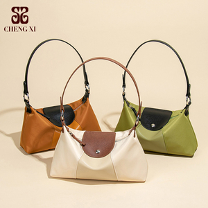 Sac fait main en nylon décontracté et polyvalent Sacs à boulettes simples Main Pour Femmes Sac à bandoulière à bandoulière unique à texture <span class=keywords><strong>haut</strong></span> de gamme - Product Image 5