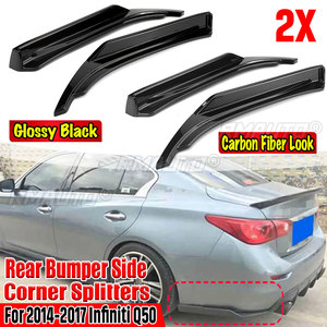 High Quality Rear Bumper Side Corner <b>Splitters</b> Spoiler Aprons for Infiniti Q50 2014-2017 Rear Bumper <b>Lip</b> Diffuser <b>Splitters</b> - Product Image 1