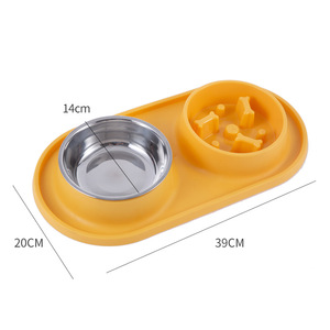 Ciotole per Cani, Mangiatoia Lenta per Cuccioli, Antiscivolo, Antirovesciamento, Ecologica, in Acciaio Inox e Silicone, Facile da Trasportare - Product Image 2