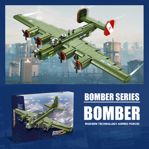 788 Uds 3D B-24 Liberator Air Force Bomber Fighter Jet modelo de juguete avión bloque de construcción Flying Fortress regalo para chico - Product Image 3