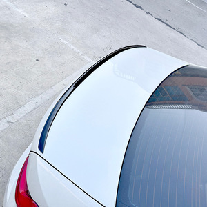 Bmw Rear Spoiler Piano <b>Black</b> Carbon Fiber Texture <b>Trunk</b> Ducktail 3m Tape Installation - Product Image 3