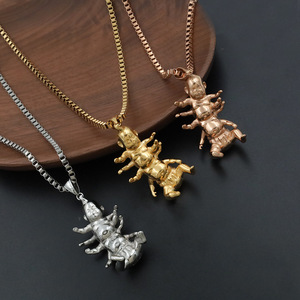 Stainless Steel Dragonfly Pendant Necklace For Men Insect Design Chain Jewelry Gift - Product Image 1