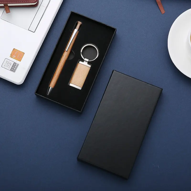 Fabrik Direkt verkauf Schlüssel bund Kugelschreiber Geschenkset Business Office Travel Portable Anpassbares LOGO