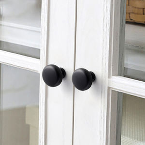 브러시 니켈 단일 구멍 버섯 모양 내구성 녹슬지 않는 현대 캐비닛 옷장 알루미늄 합금 서랍 손잡이 - Product Image 4