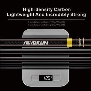 Оптовая продажа, Ультралегкая и жесткая 5,4 м телескопическая удочка из углеродного волокна, 37 мелодий для морского окуня и окуня в речной рыбалке - Product Image 2