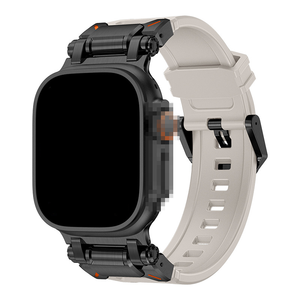 เกราะทนทานออกแบบยางซิลิโคนกีฬาสําหรับ iWatch 9 8 <span class=keywords><strong>7</strong></span> SE 6 5 ฝาครอบโลหะสําหรับ <span class=keywords><strong>Apple</strong></span> <span class=keywords><strong>Watch</strong></span> Band - Product Image 6